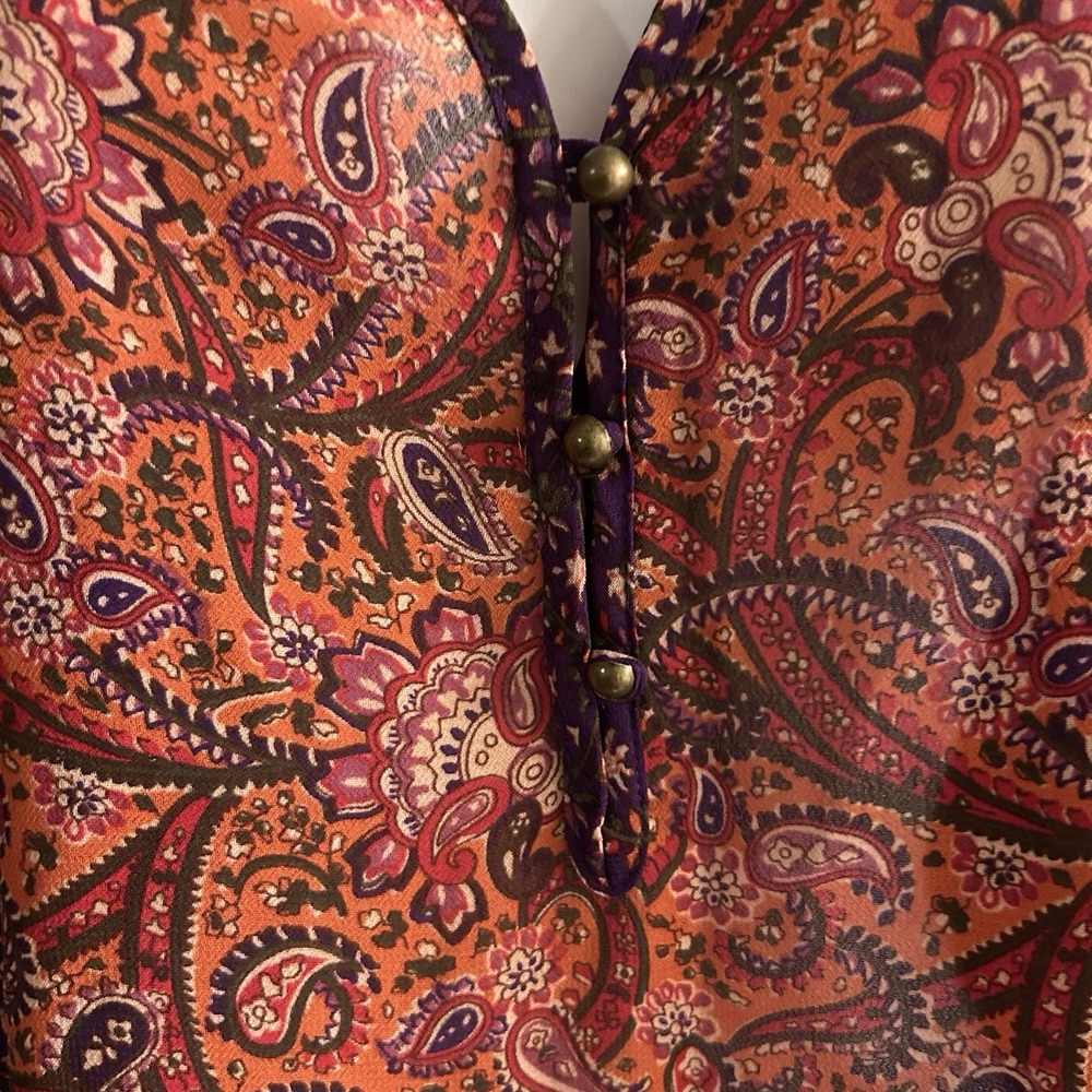 New Medium Chaps Paisley Multi Top #1918*8 - Picture 2 of 7